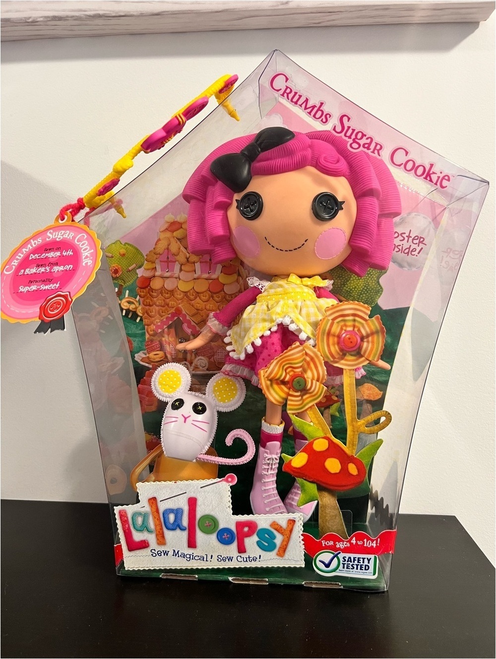 Lalaloopsy Crumbs Sugar Cookie Doll NIB MGA 13” Doll with Mouse Pet
